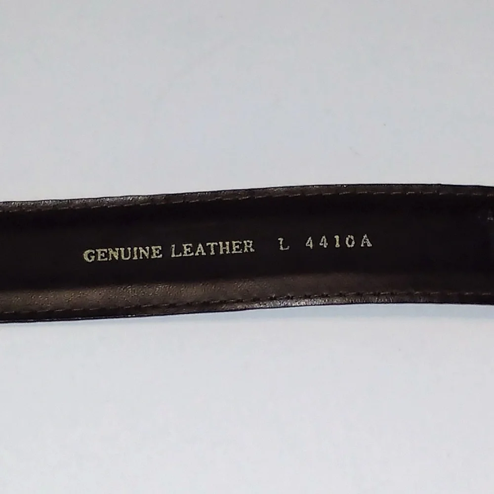 Captiva brown leather silver buckle belt